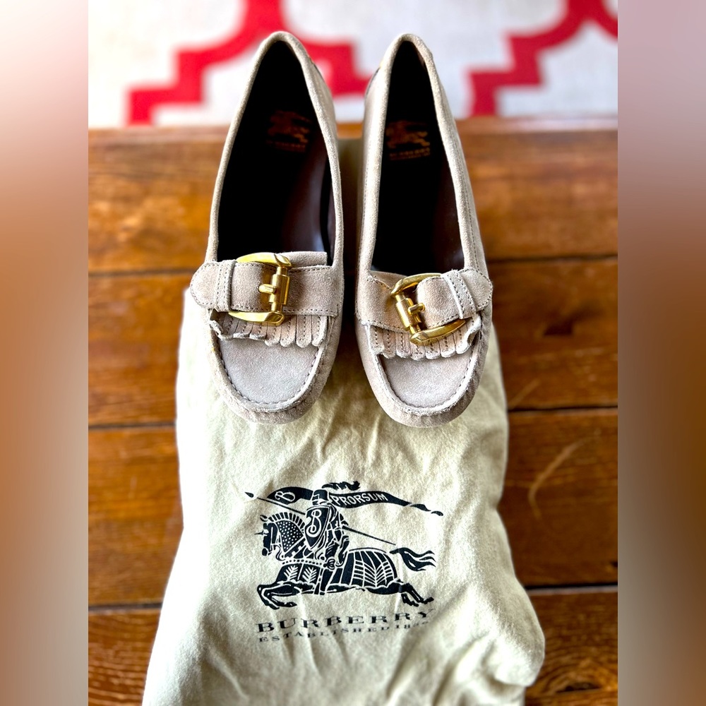 Burberry suede loafers size 35.5